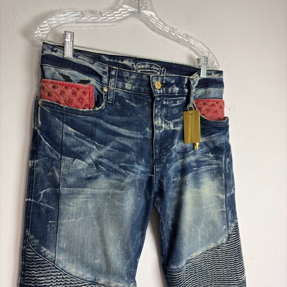 Robin's Jean Women's VTG Biker Wings Swarovski Crystal Red Low Rise Jeans Sz 32 - Picture 9 of 11